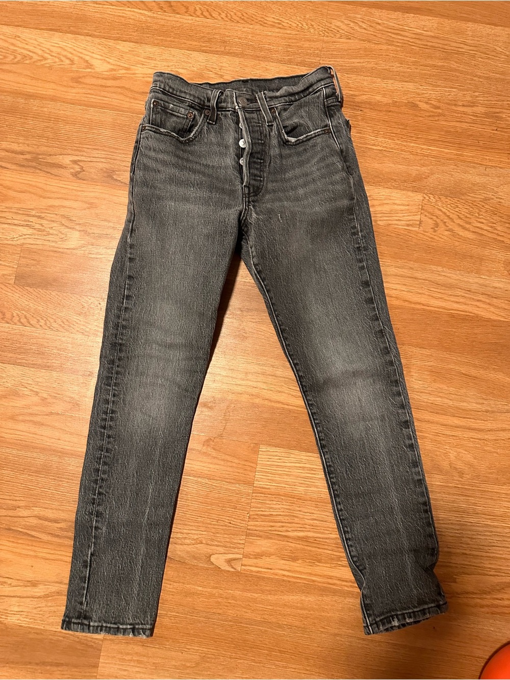 Levi's Gray Skinny Jeans with Button-Fly